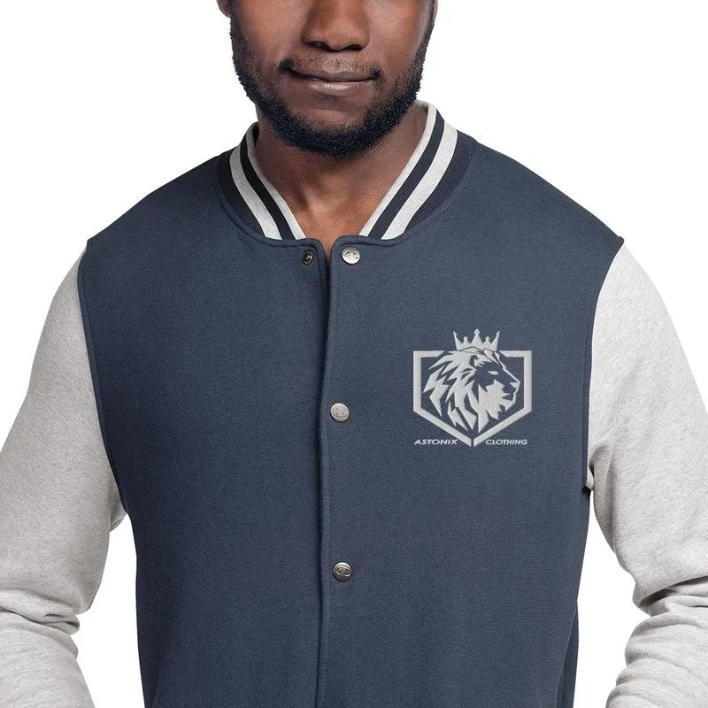 Astonix Navy Blue/Oxford Grey Champion Bomber Jacket