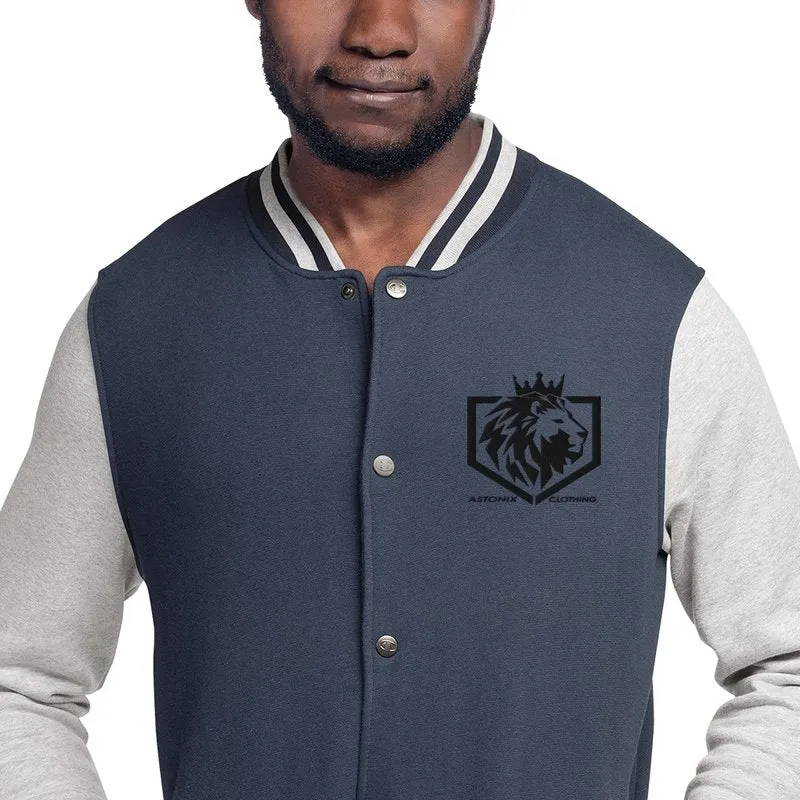 Astonix Navy Blue/Oxford Grey Champion Bomber Jacket