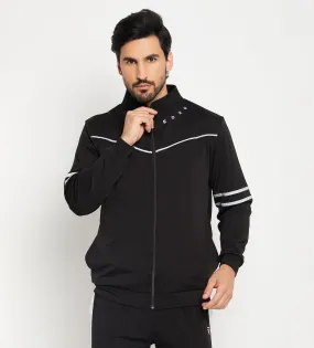 Black Stylish Zipper Jacket for Men