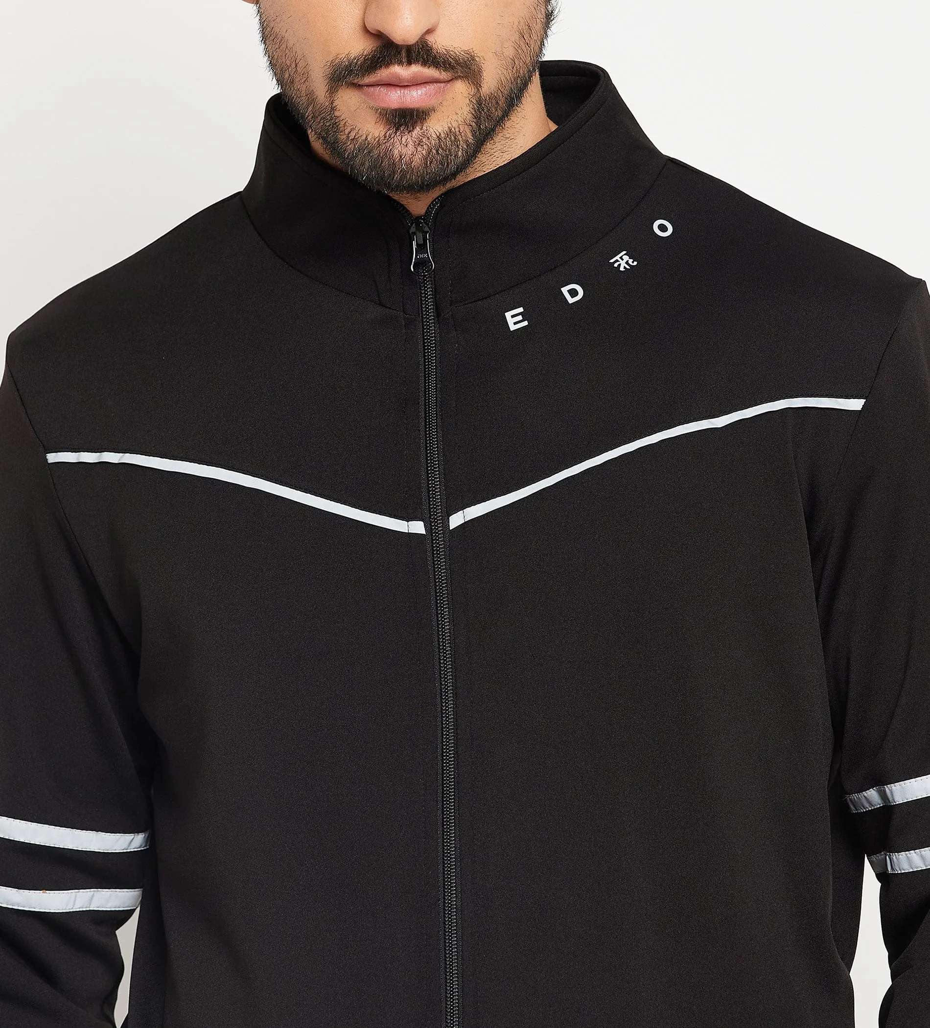 Black Stylish Zipper Jacket for Men