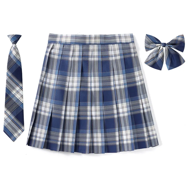 [Blue Sea] JK vintage plaid uniform skirt