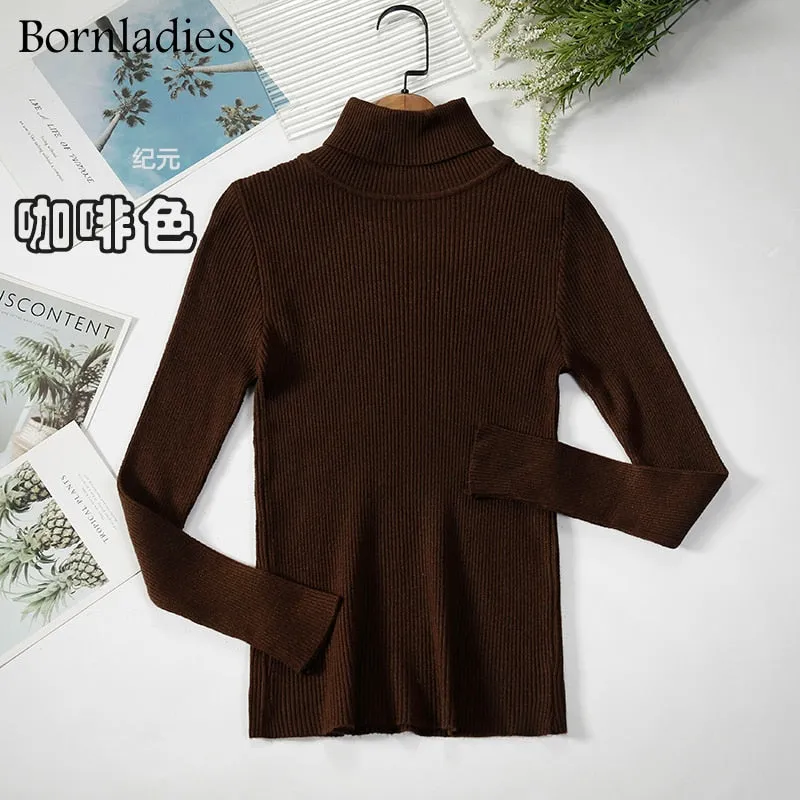 Bornladies Turtleneck Women Sweaters - Cozy Autumn/Winter Tops