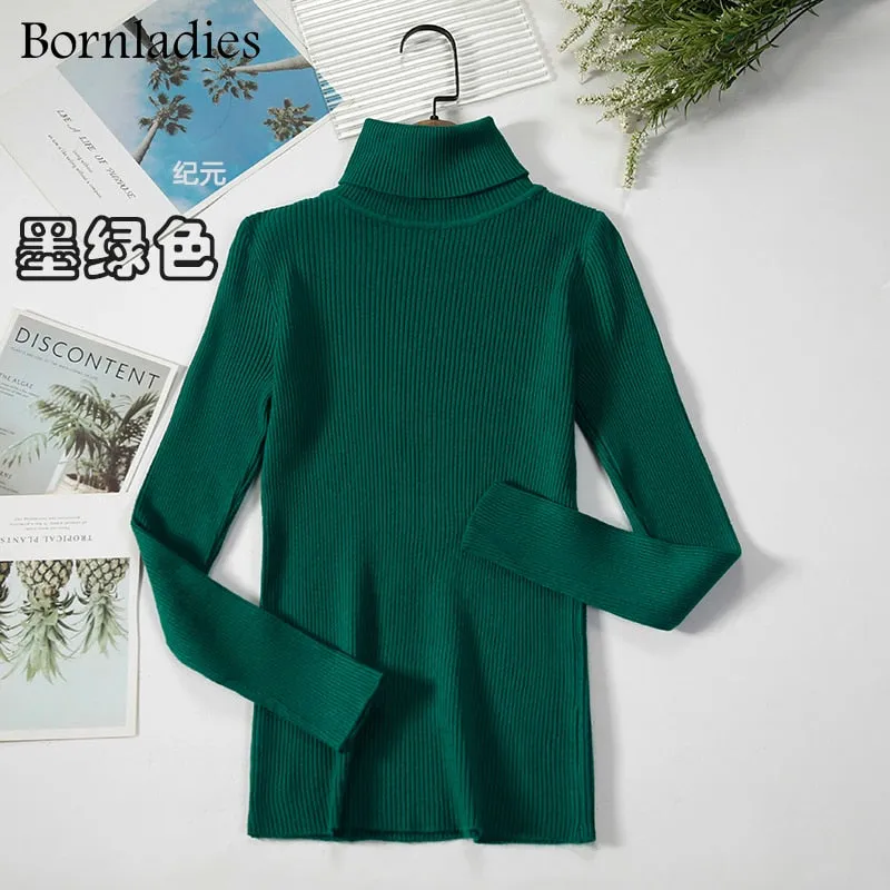 Bornladies Turtleneck Women Sweaters - Cozy Autumn/Winter Tops