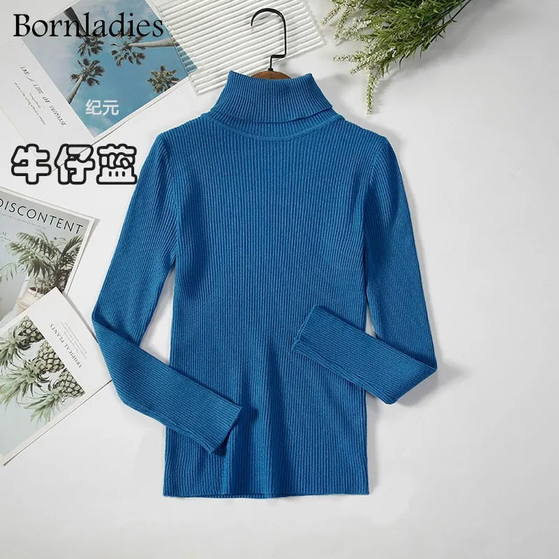 Bornladies Turtleneck Women Sweaters - Cozy Autumn/Winter Tops