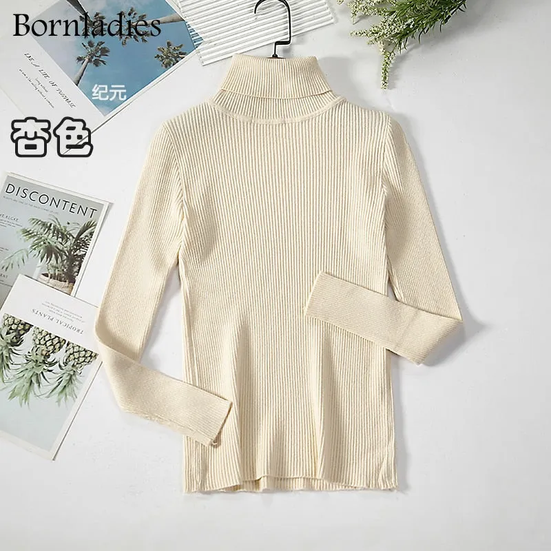 Bornladies Turtleneck Women Sweaters - Cozy Autumn/Winter Tops