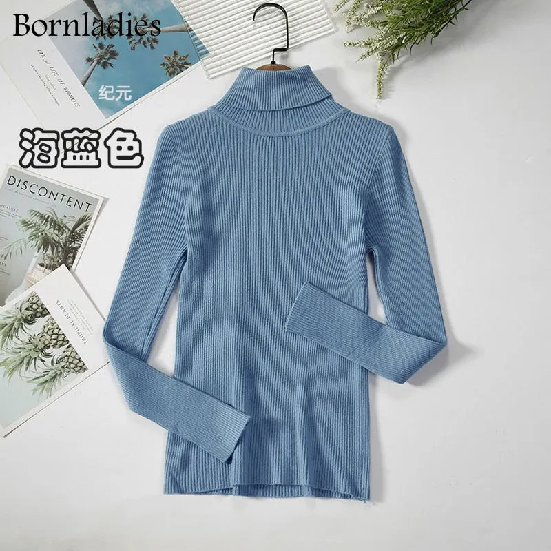 Bornladies Turtleneck Women Sweaters - Cozy Autumn/Winter Tops