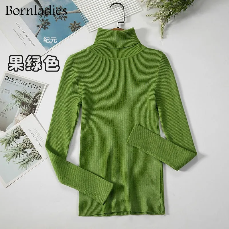 Bornladies Turtleneck Women Sweaters - Cozy Autumn/Winter Tops