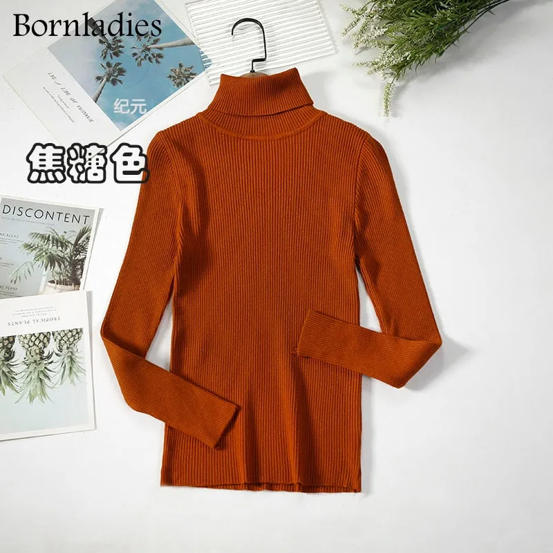 Bornladies Turtleneck Women Sweaters - Cozy Autumn/Winter Tops