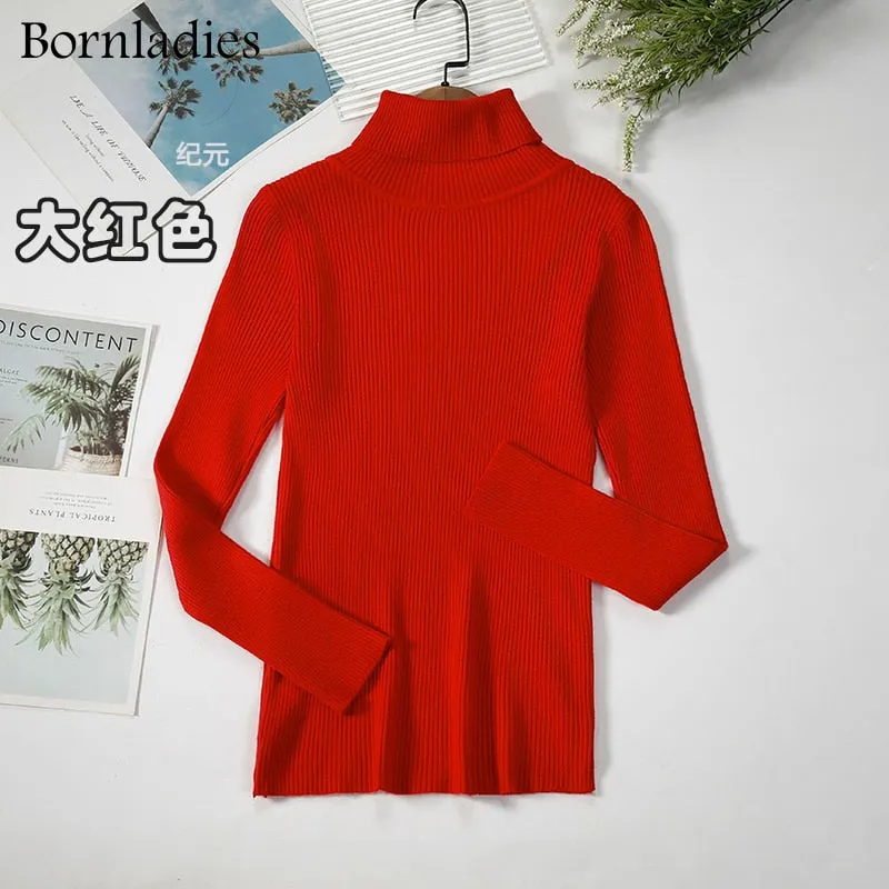 Bornladies Turtleneck Women Sweaters - Cozy Autumn/Winter Tops