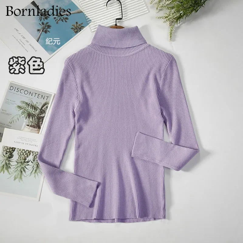 Bornladies Turtleneck Women Sweaters - Cozy Autumn/Winter Tops