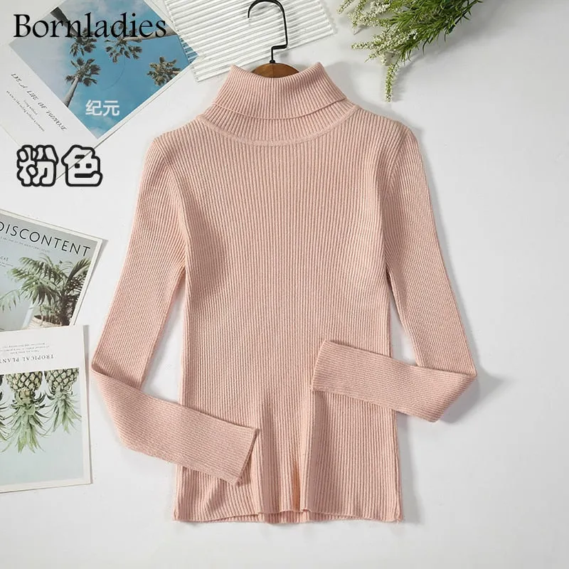 Bornladies Turtleneck Women Sweaters - Cozy Autumn/Winter Tops