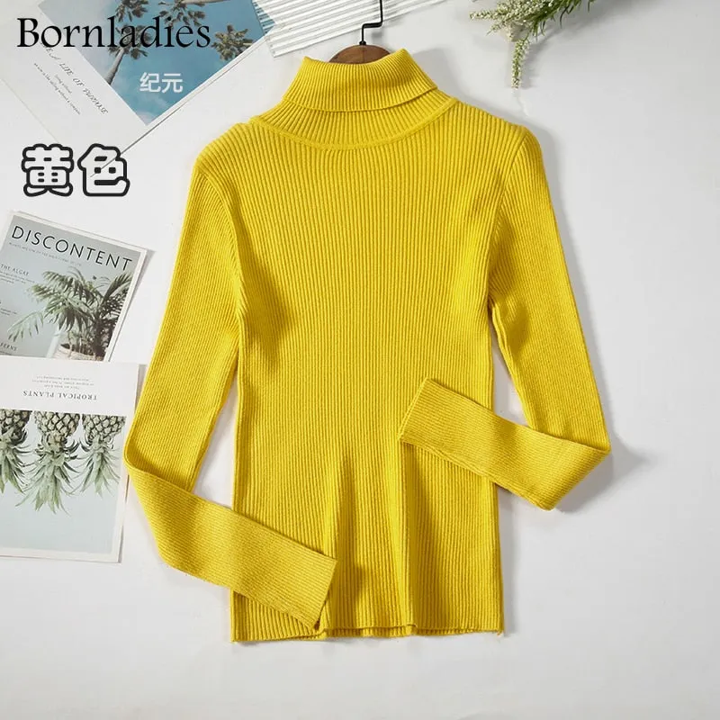 Bornladies Turtleneck Women Sweaters - Cozy Autumn/Winter Tops