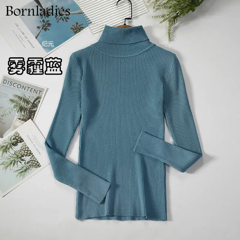 Bornladies Turtleneck Women Sweaters - Cozy Autumn/Winter Tops