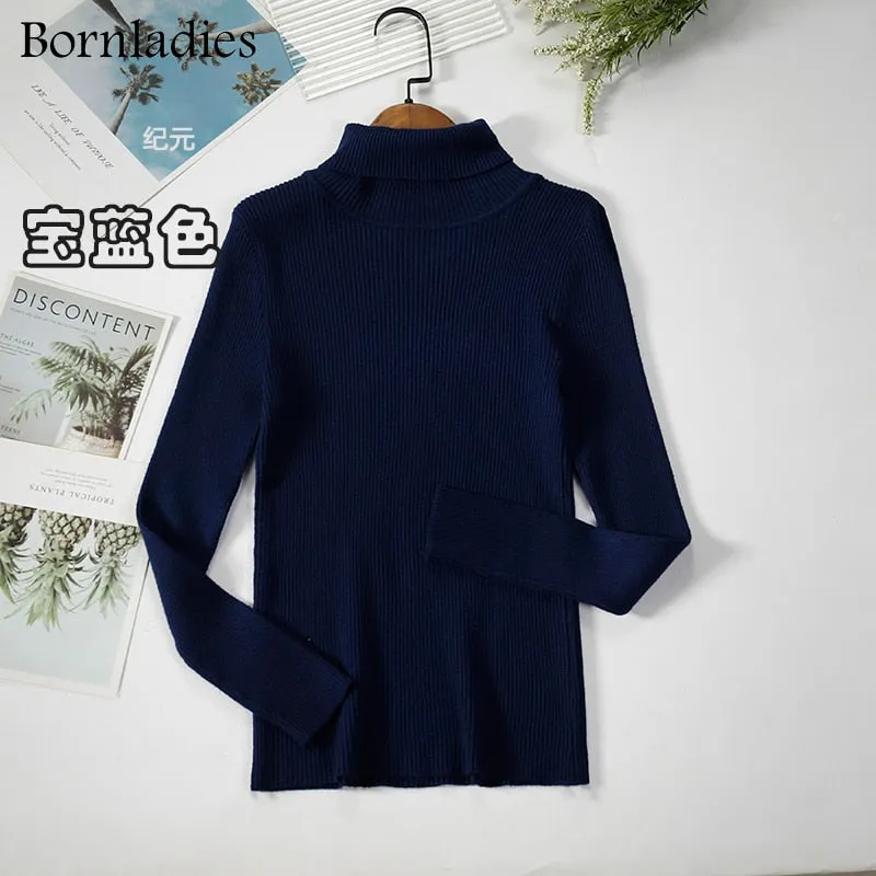 Bornladies Turtleneck Women Sweaters - Cozy Autumn/Winter Tops