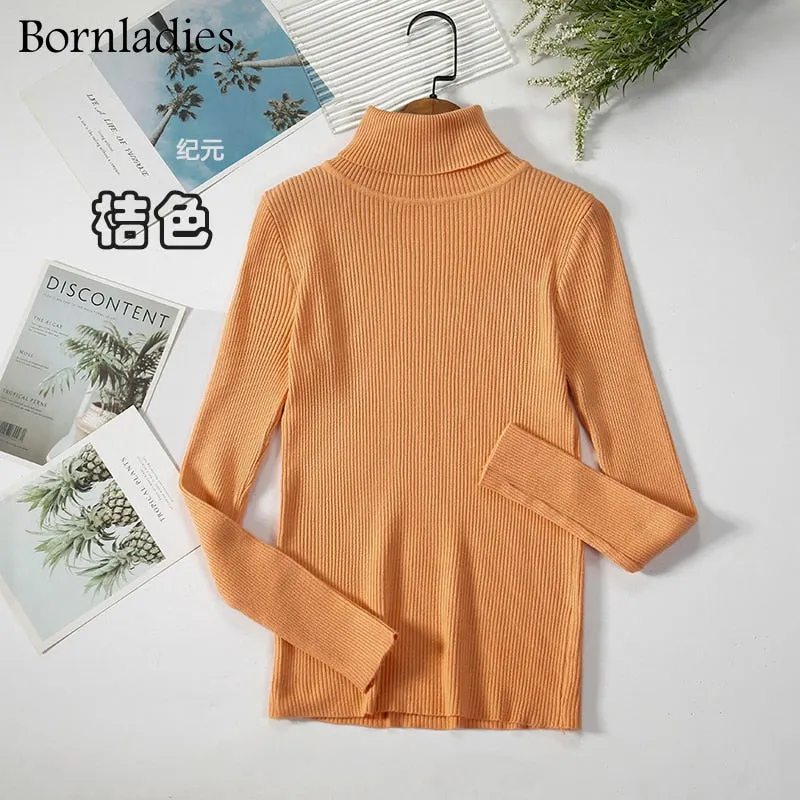 Bornladies Turtleneck Women Sweaters - Cozy Autumn/Winter Tops