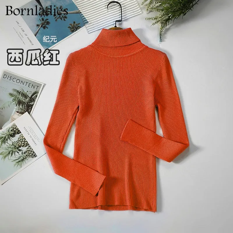 Bornladies Turtleneck Women Sweaters - Cozy Autumn/Winter Tops