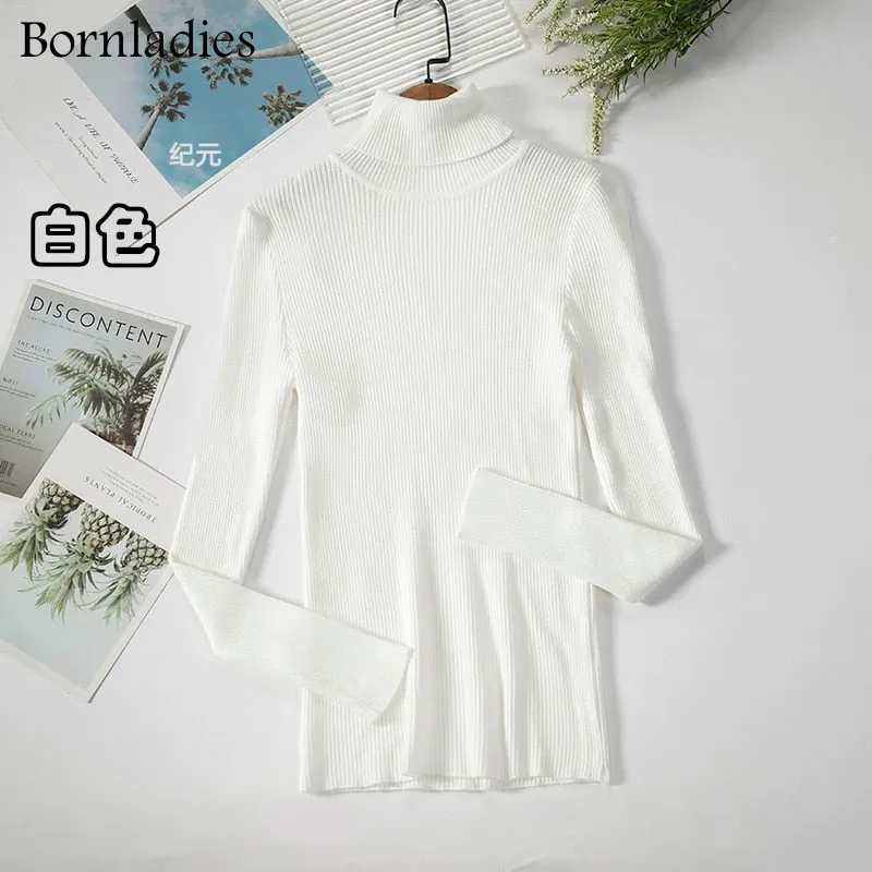 Bornladies Turtleneck Women Sweaters - Cozy Autumn/Winter Tops