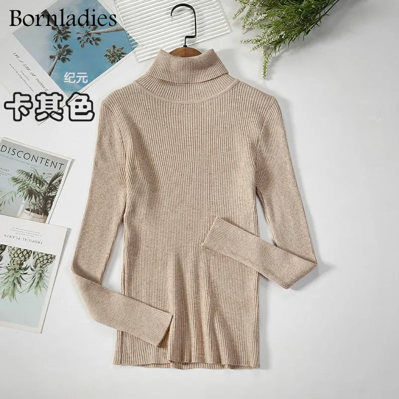 Bornladies Turtleneck Women Sweaters - Cozy Autumn/Winter Tops