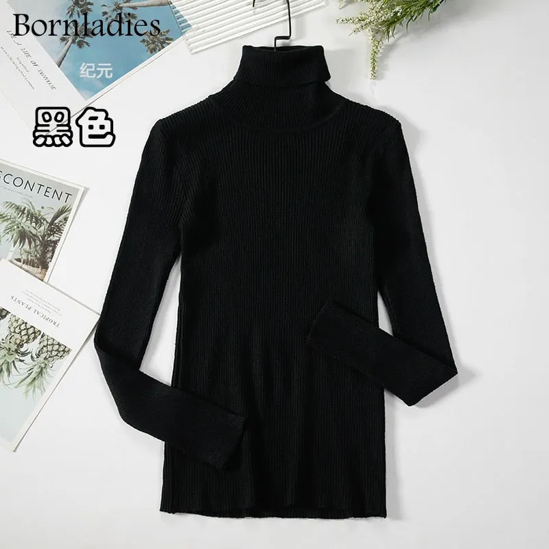 Bornladies Turtleneck Women Sweaters - Cozy Autumn/Winter Tops