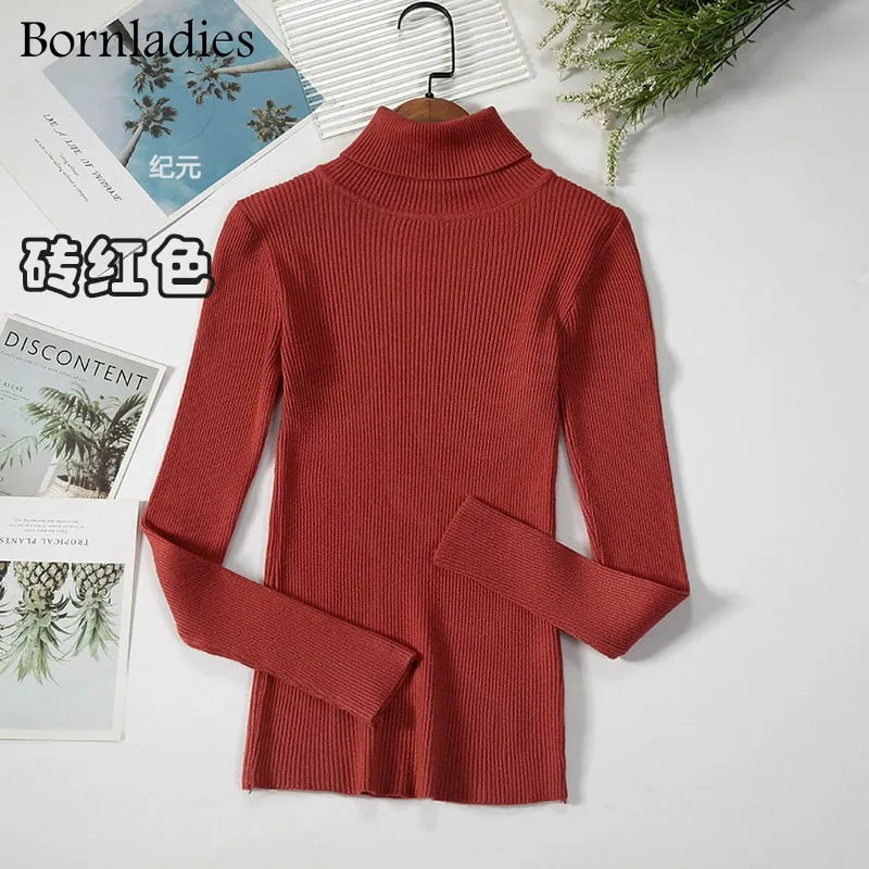 Bornladies Turtleneck Women Sweaters - Cozy Autumn/Winter Tops