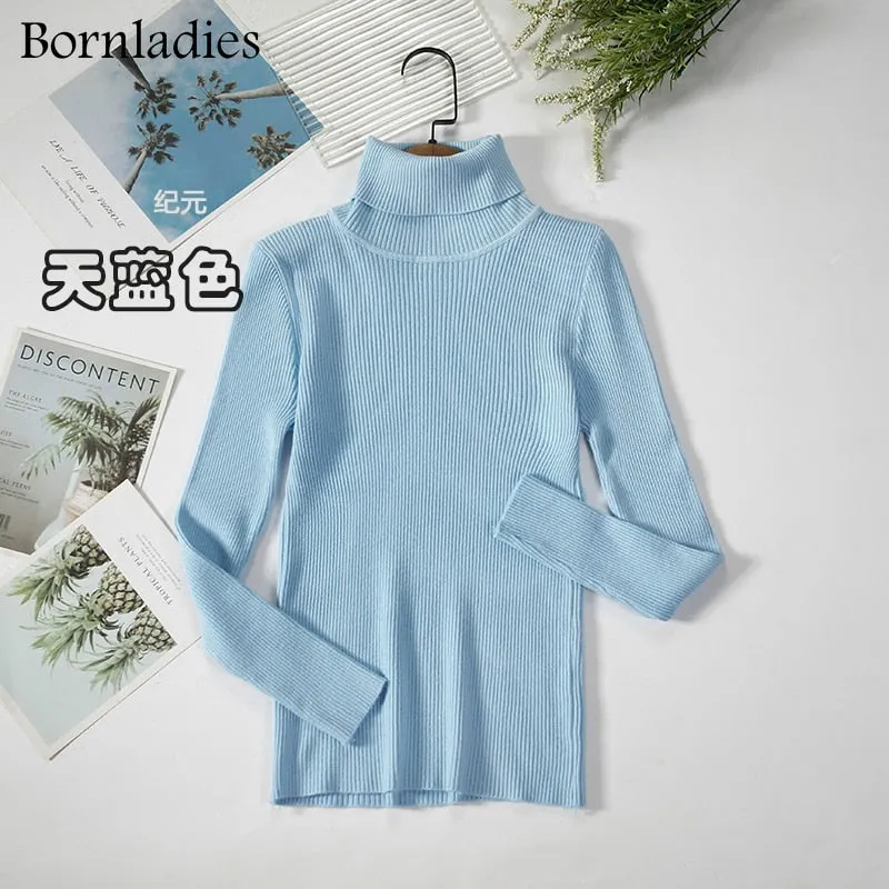 Bornladies Turtleneck Women Sweaters - Cozy Autumn/Winter Tops