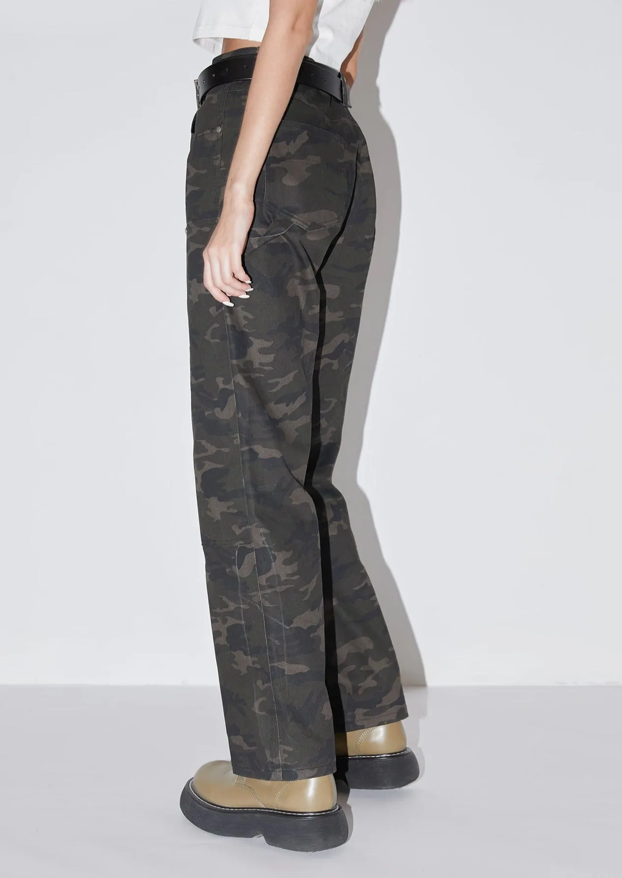 Camouflage Trendy Trousers - Women