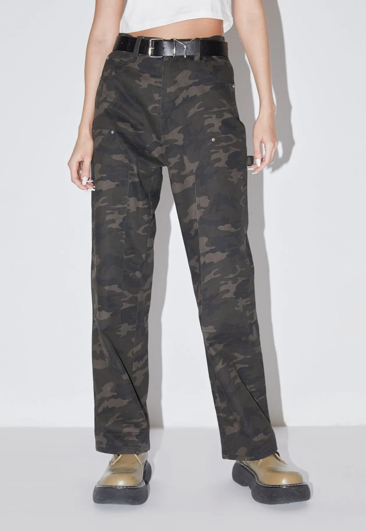 Camouflage Trendy Trousers - Women