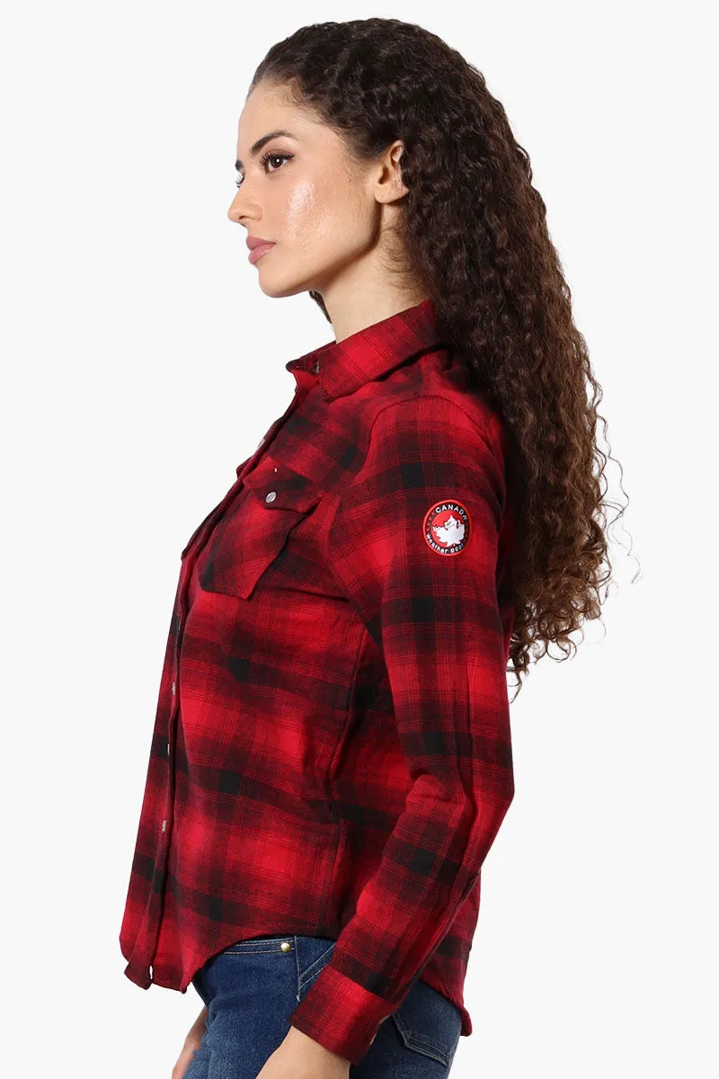 Canada Weather Gear Plaid Button Up Shirt - Red