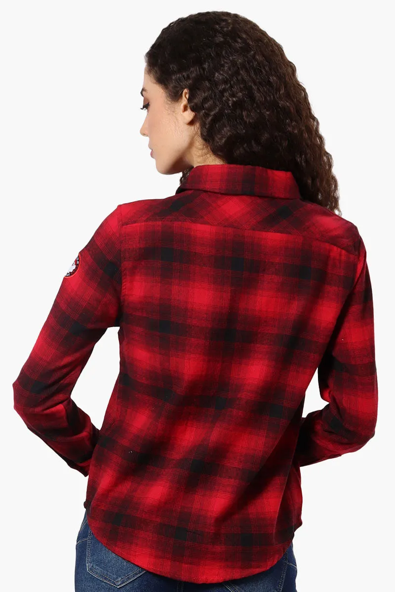 Canada Weather Gear Plaid Button Up Shirt - Red