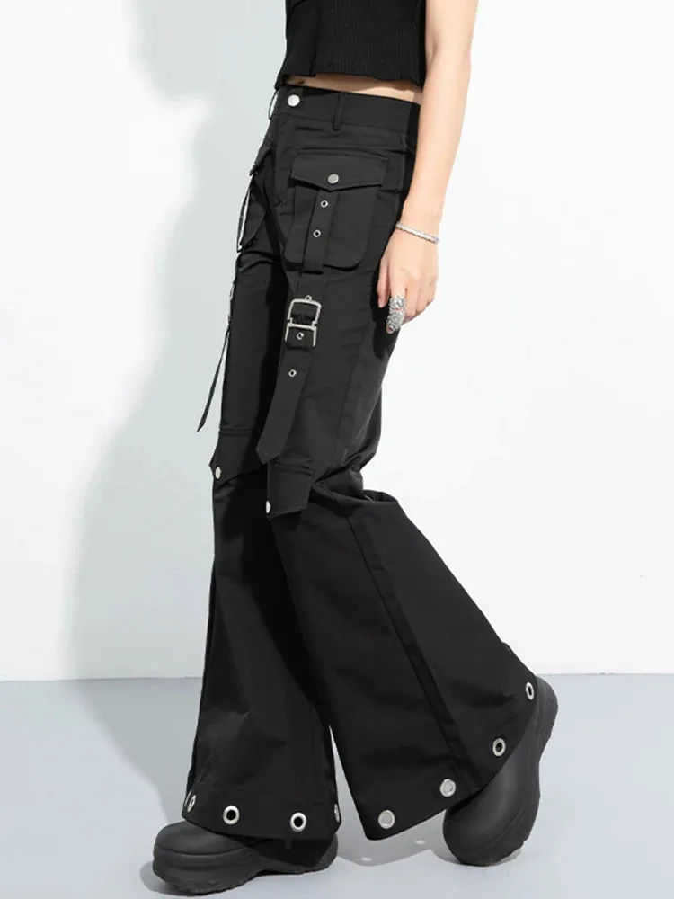 Casual Minimal Goth Trendy Cargo Trousers