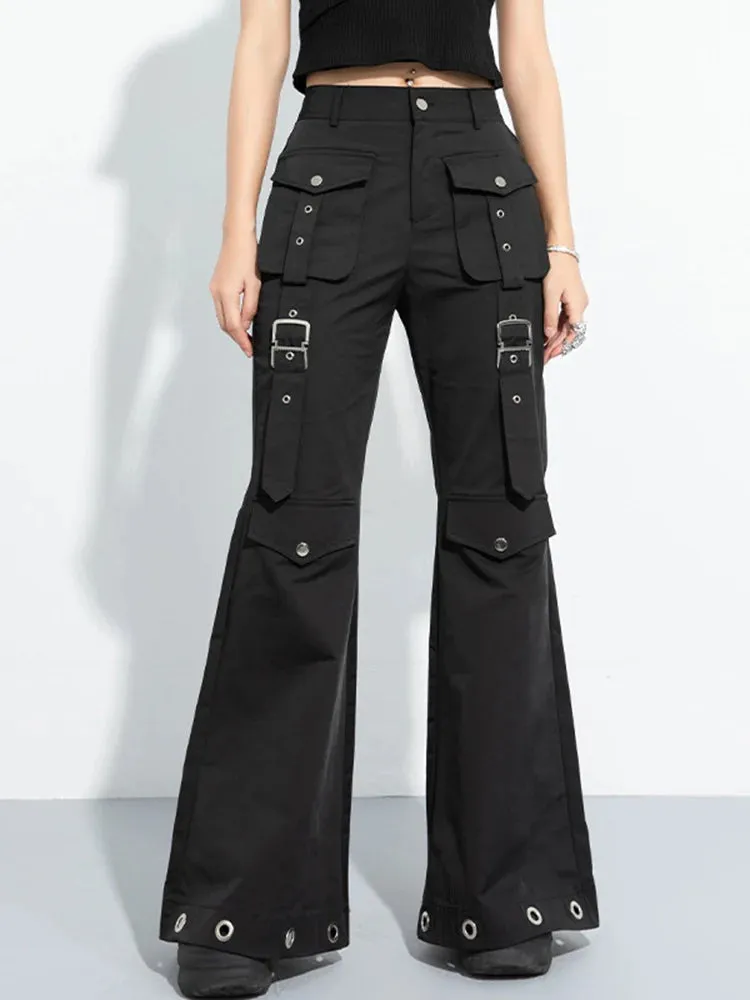 Casual Minimal Goth Trendy Cargo Trousers