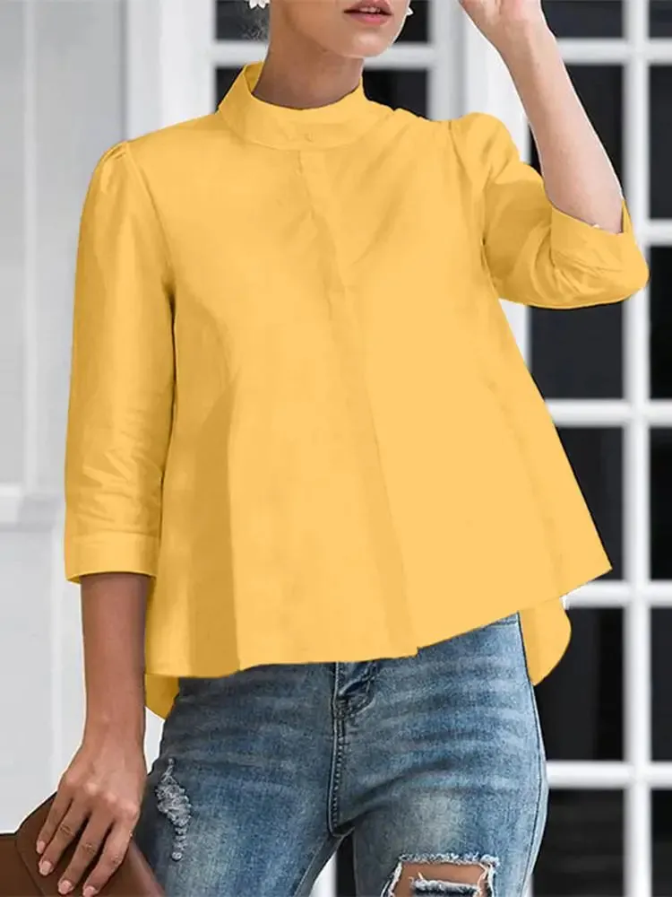 Chic 3/4 Sleeve Casual Blouse for Women