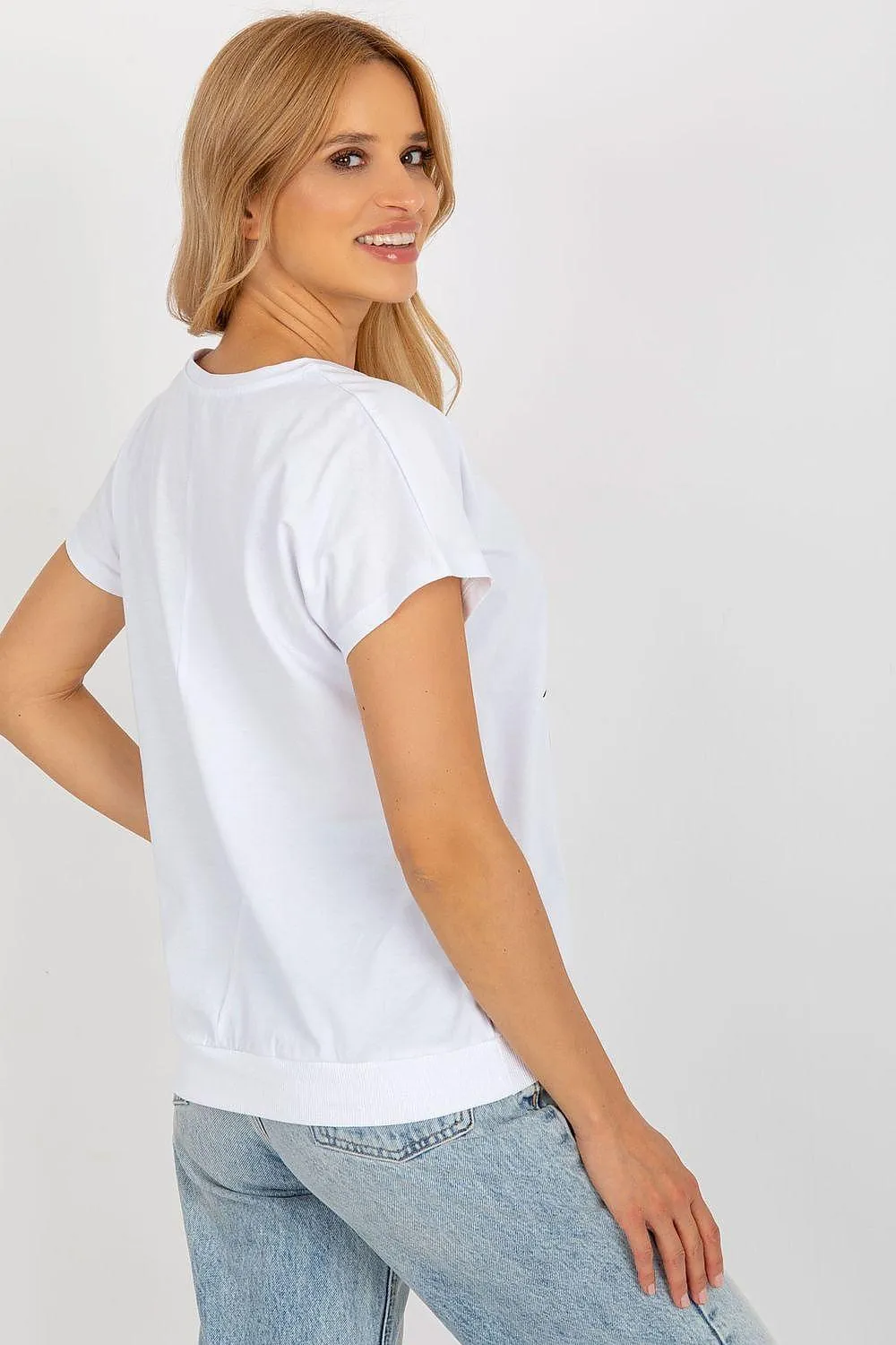 Chic Parisian-Inspired Cotton Short Sleeve Top