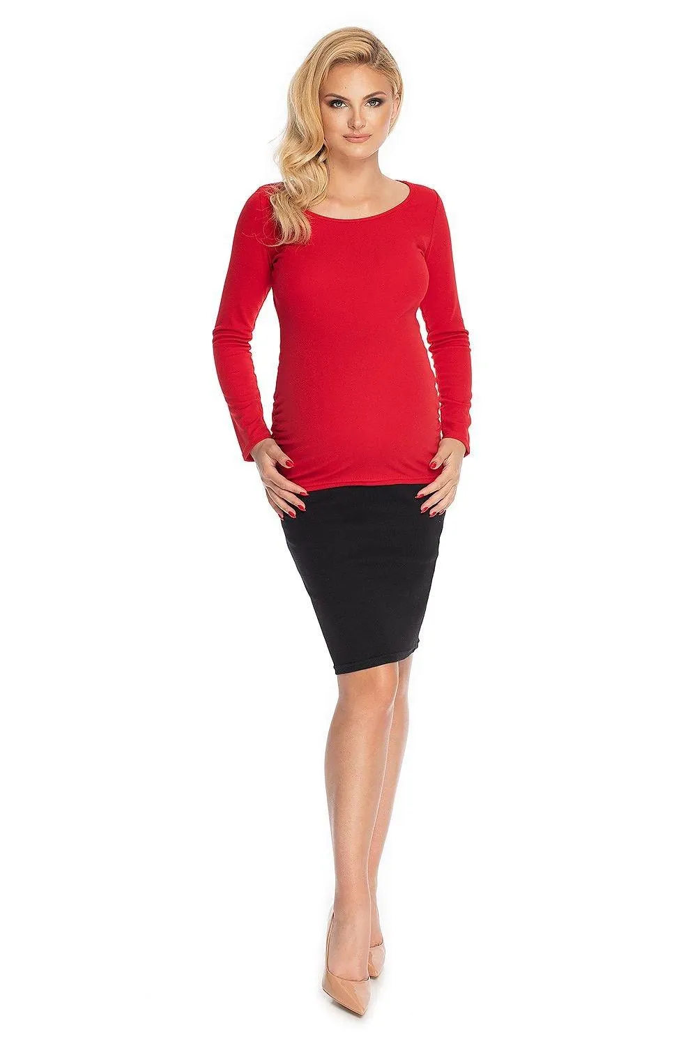 Chic Peekaboo Maternity Top for Trendsetting Moms-to-Be