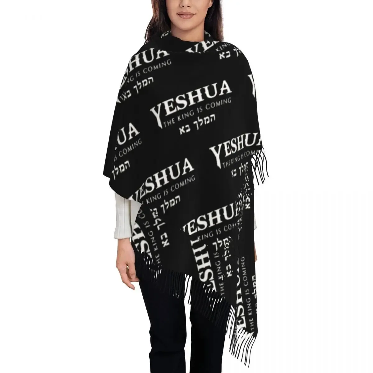 Custom Print Jesus Saved My Life Warm Winter Christian Faith Shawl Religion Wrap Scarf