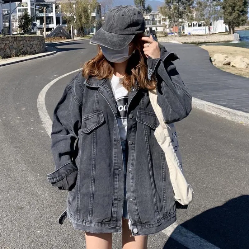 Denim Jacket Loose Korean Style Hong Kong Style Casual Jacket