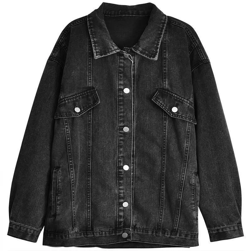 Denim Jacket Loose Korean Style Hong Kong Style Casual Jacket