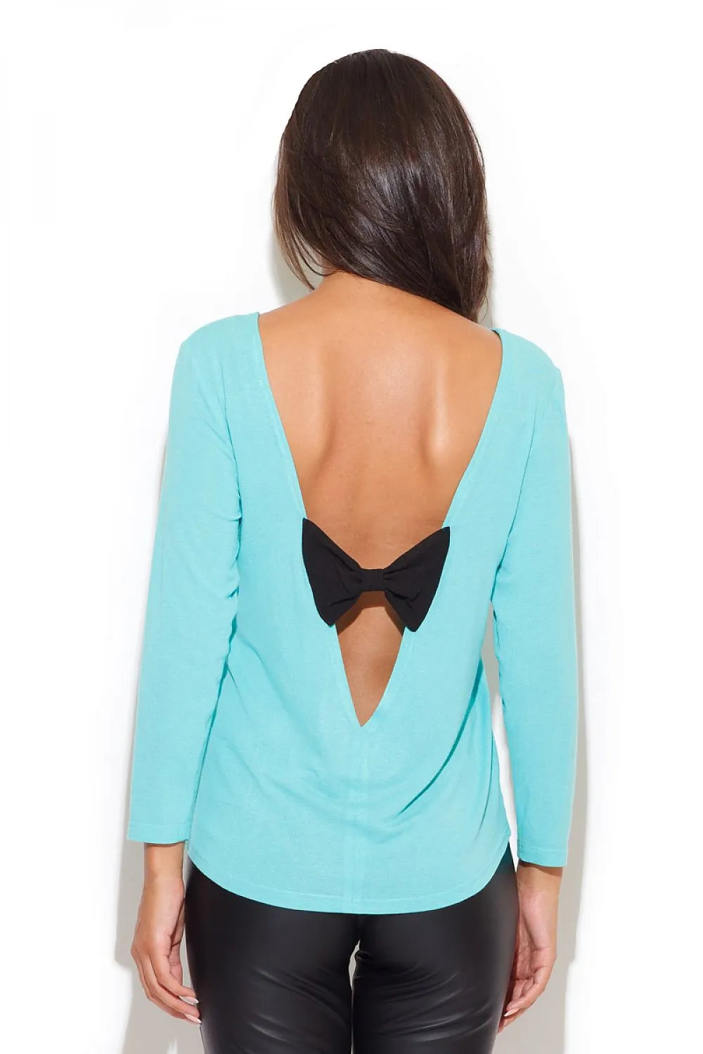 Elegant Bow-Back Detail Blouse