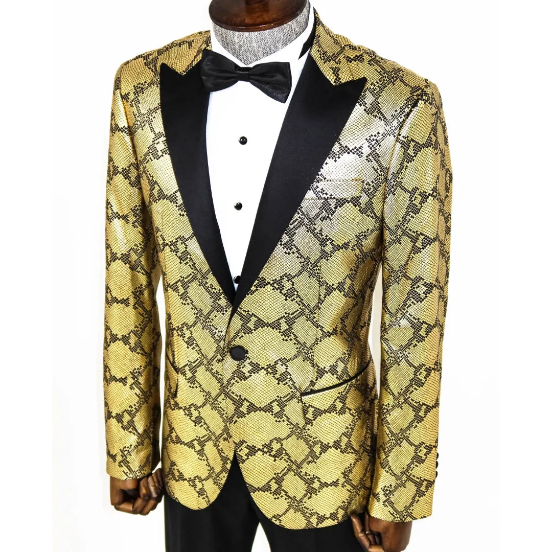 Gold Black Prom Blazer