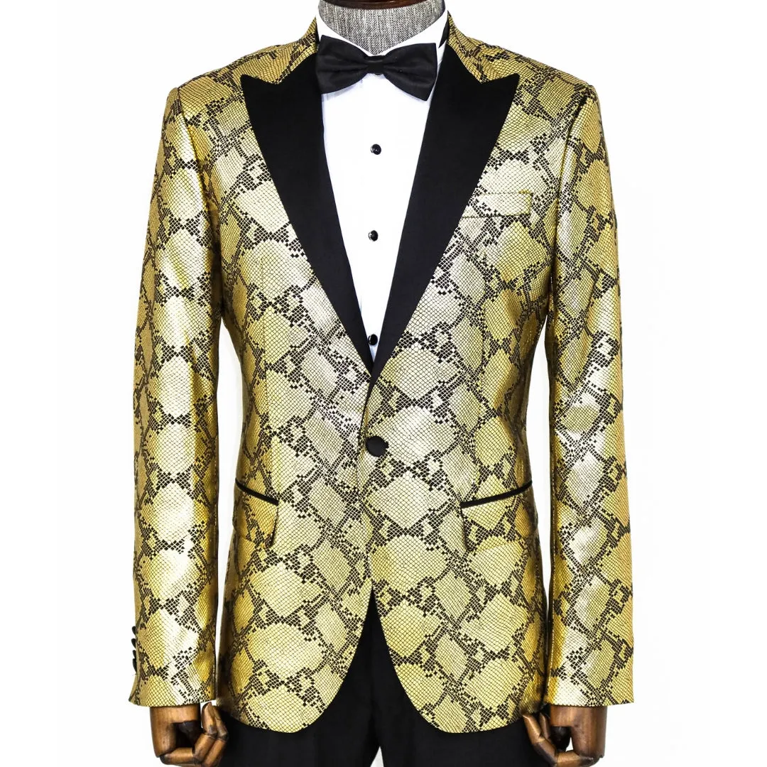 Gold Black Prom Blazer