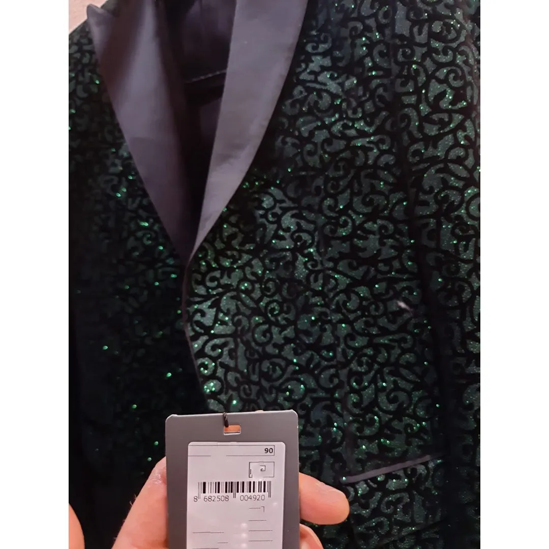 Green Dot Sparkle Prom Blazer