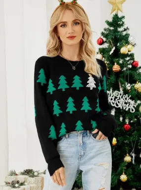 Jacquard Long-sleeved Christmas Sweater