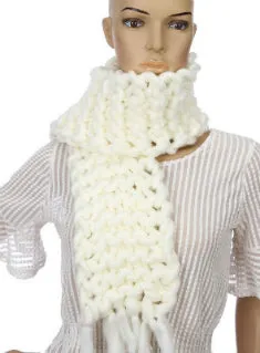 Knitting Wool Scarf Woman Shag Line Warm Scarves