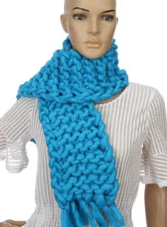 Knitting Wool Scarf Woman Shag Line Warm Scarves