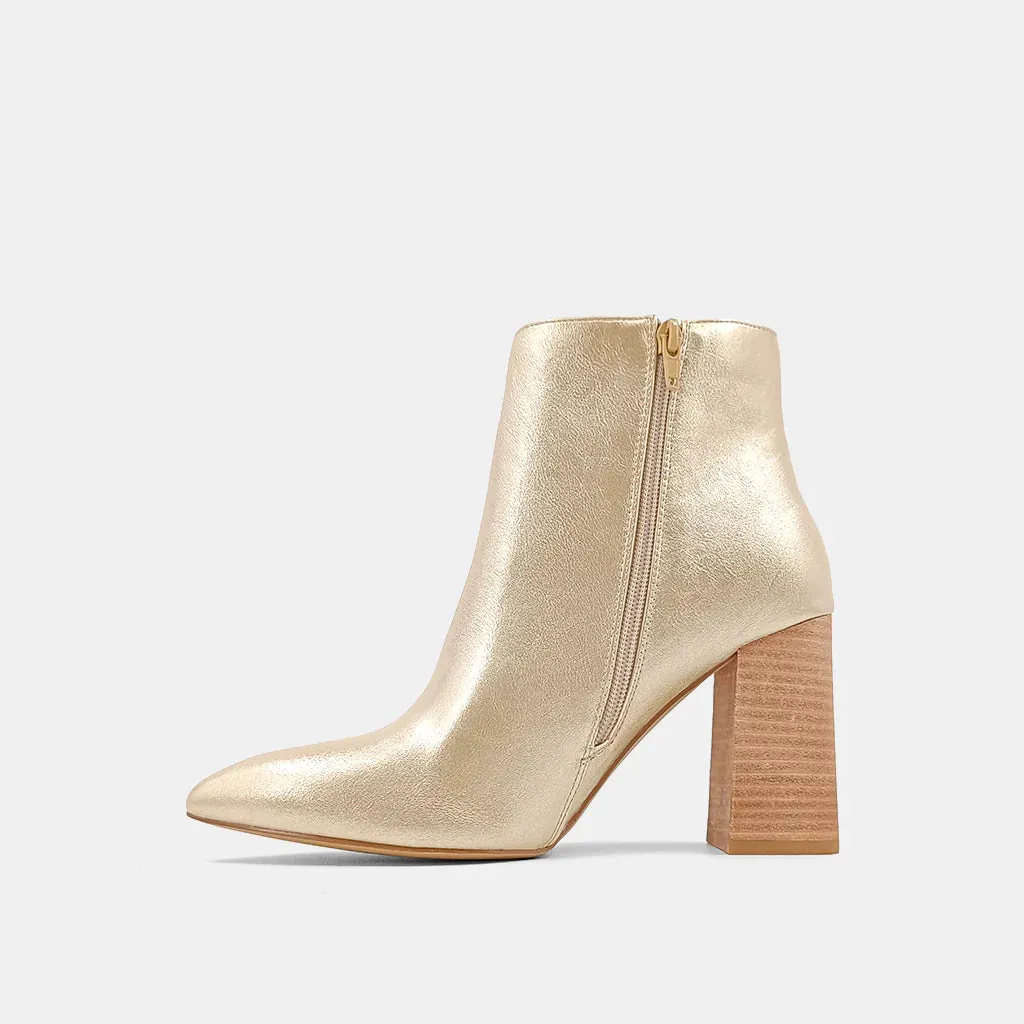 Lt Gold Veronica Bootie