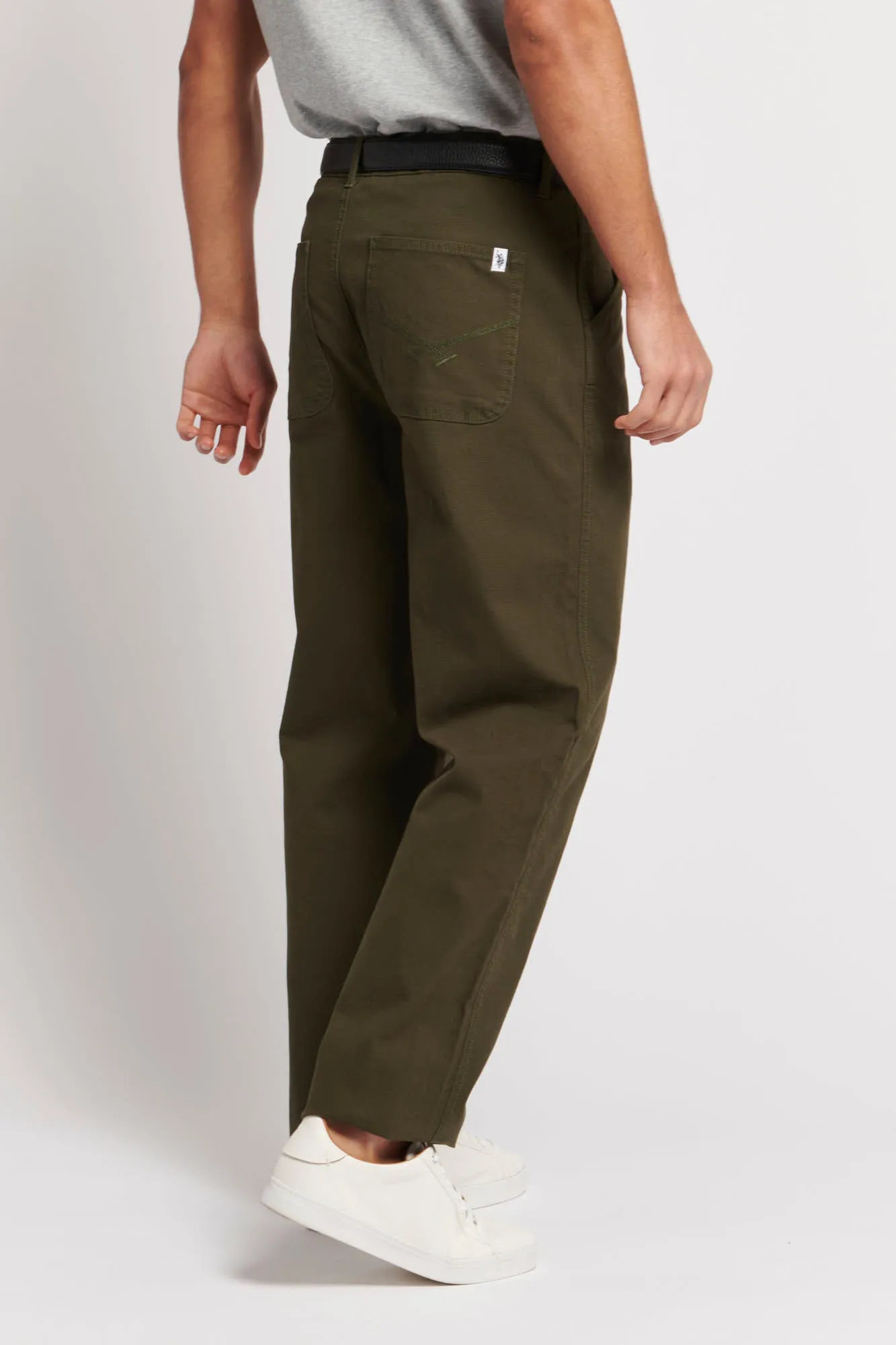 Mens Worker Trousers in Forest Night