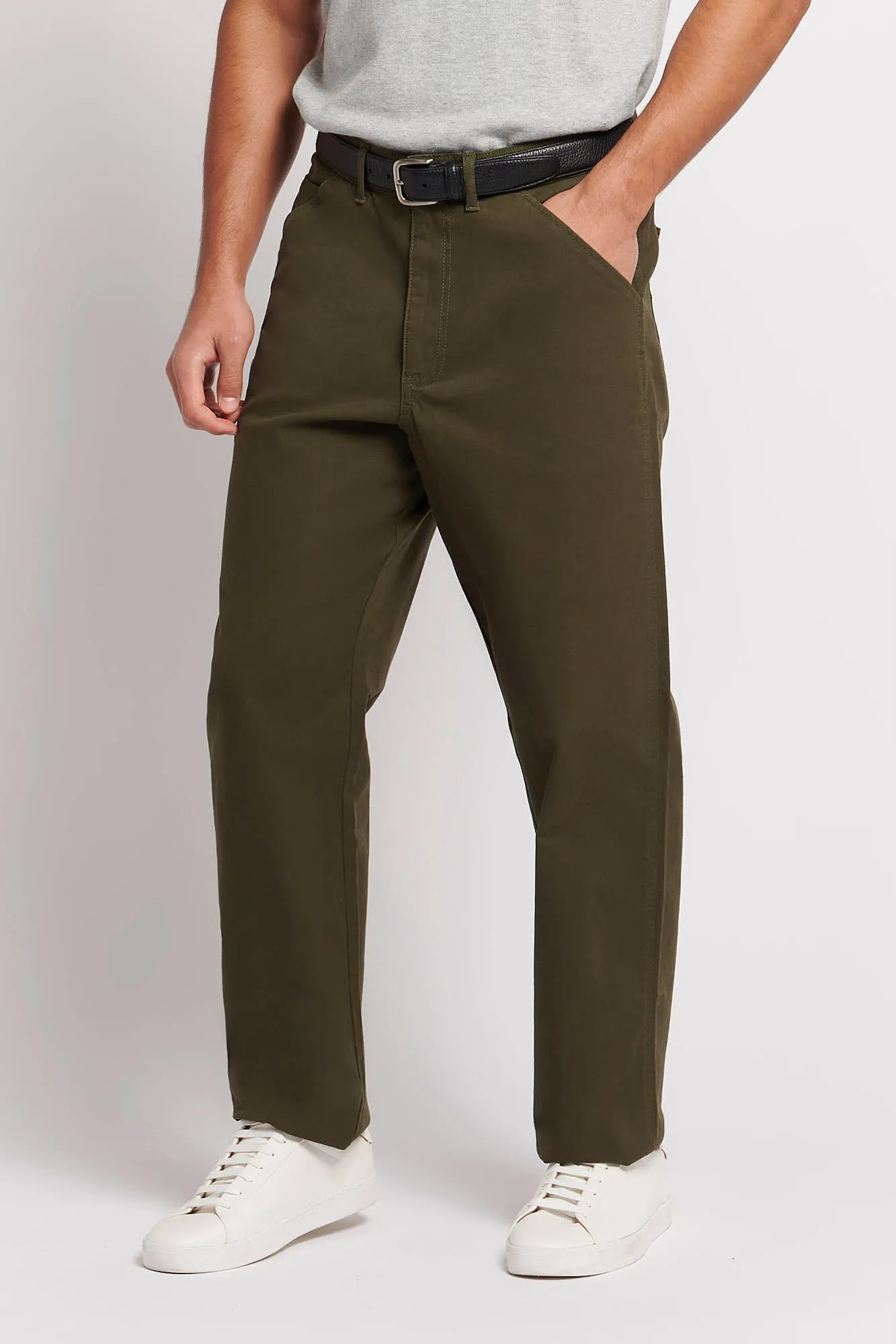 Mens Worker Trousers in Forest Night