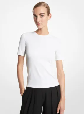 Michael Michael Kors Short Sleeve Stretch Viscose T-Shirt, White