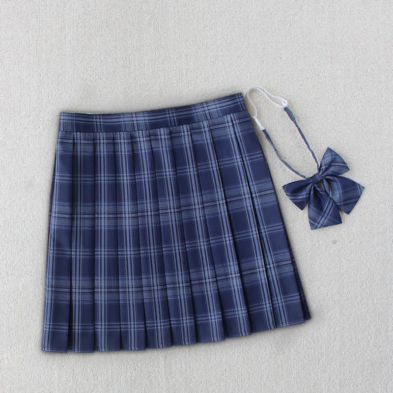 [Ocean Legend Blue] JK vintage plaid uniform skirt