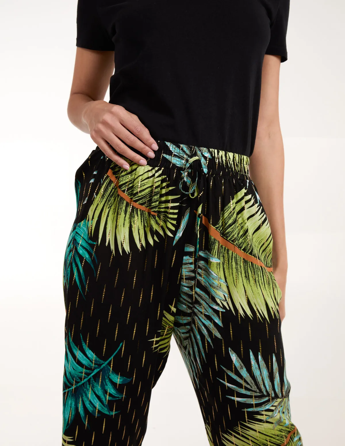 Palm Print Trousers